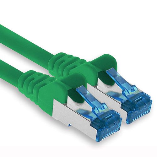KAL-Câble Réseau Ethernet Gigabit Lan Cat.6A 7,5 M, Câble Patch Rj45 10 Gb/S Sftp Pimf Vert - 1 Pièce