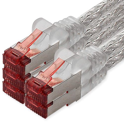 KAL-Câble Réseau Cat6 5 X 2 M Câble Ethernet Transparent Lankabel Câble Réseau Cat6 Lan Câble Patch Sftp Pimf 1000 Mbits