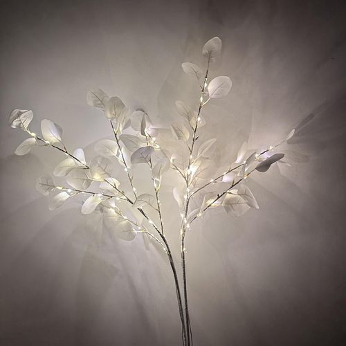 KAL-88 Cm 2 Branches 40 Ampoules Led À Piles Branches De Saule Pour Remplissage De Vase Utilisation Pour Noël, Maison, Fête, Décoration Intérieure Ou Extérieure
