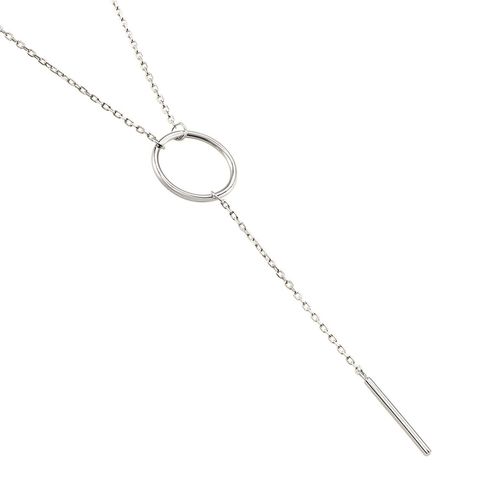 Collier En Y Agatha Philring Argent Rhodié