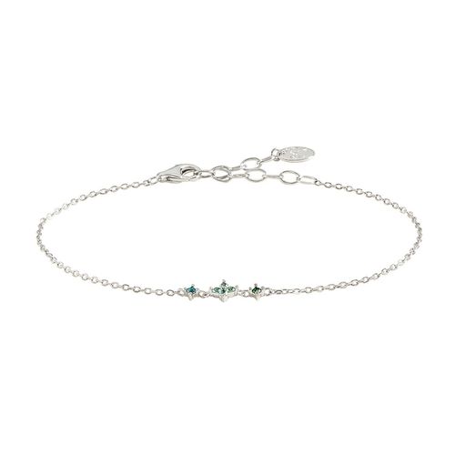 Bracelet Agatha Beloved Argent Rhodié 3 Motifs Oxyde