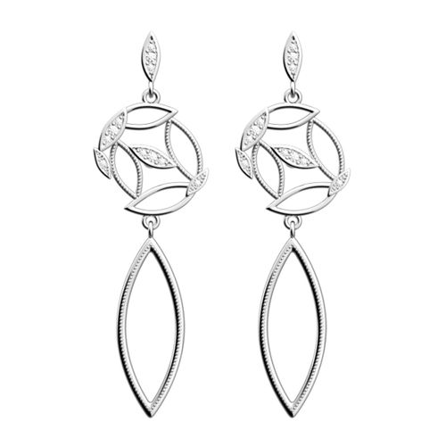 Boucles D'oreilles Les Georgettes Arbre De Vie_X000d_ Argentées 16 Mm Collection Les Précieuses