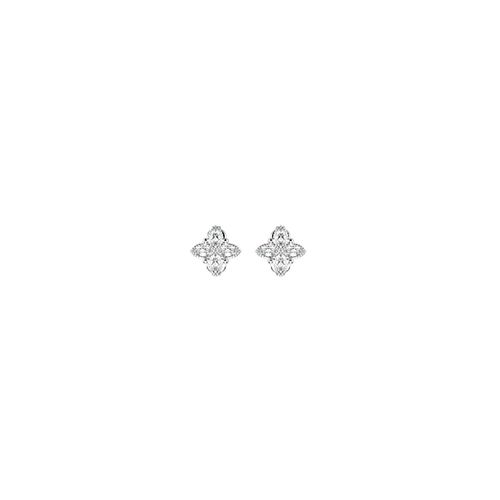 Boucles D'oreilles Les Cadettes Argenté Fleurs