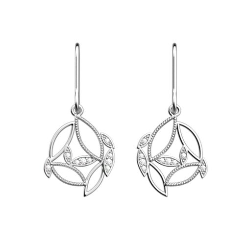 Boucles D'oreilles Les Georgettes Arbre De Vie Argentées Collection Les Intemporels