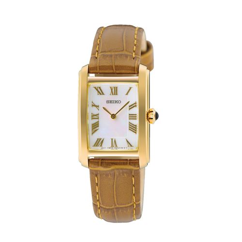 Montre Femme Seiko Rectangulaire Dorée