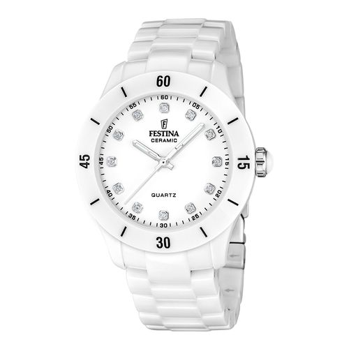 Montre Femme Festina Céramique Blanche