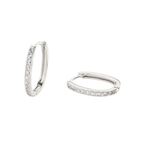 Boucles D'oreilles Agatha Rondou Argent Oxydes