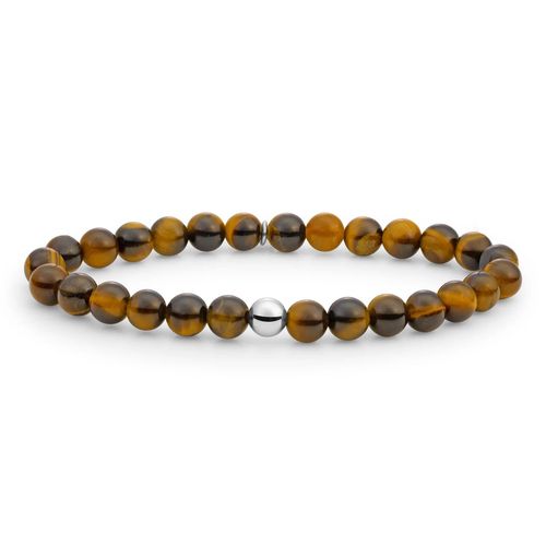 Bracelet Sparkling Jewels Saturne Large Oeil De Tigre Argent