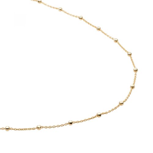Chaîne Sparkling Jewels Billes Argent Plaqué Or
