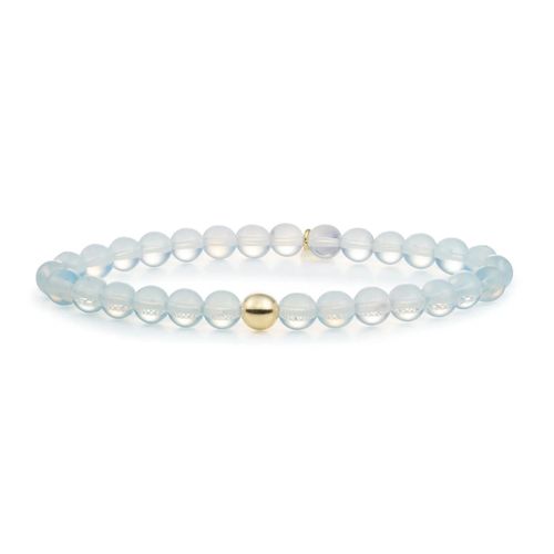 Bracelet Sparkling Jewels Saturne Large Opalite Argent Plaqué Or