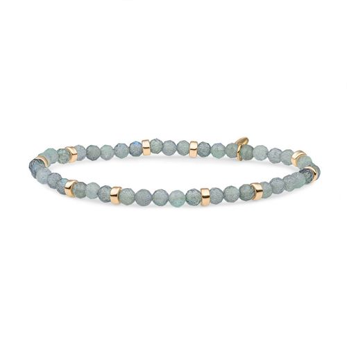 Bracelet Sparkling Jewels Interstellaire Rond Labradorite Argent Plaqué Or