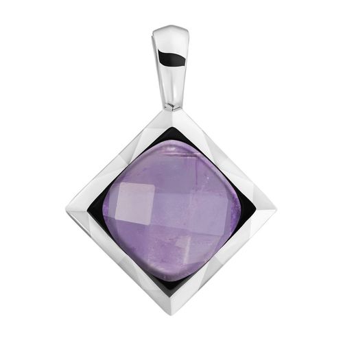 Pendentif Sparkling Jewels Argent Rhodié Amethyste