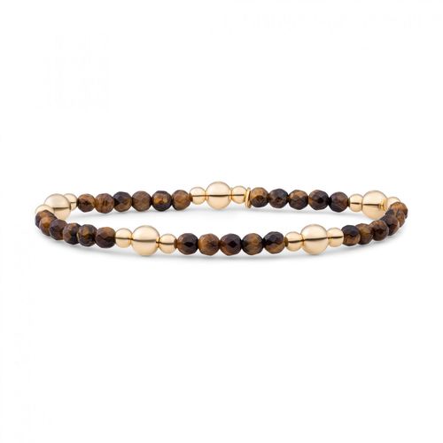 Bracelet Sparkling Jewels Bold Mix Argent Doré Oeil De Tigre