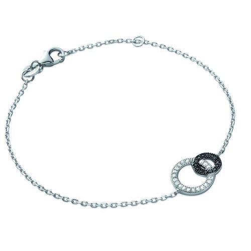 Bracelet Brillaxis Argent Black Et White