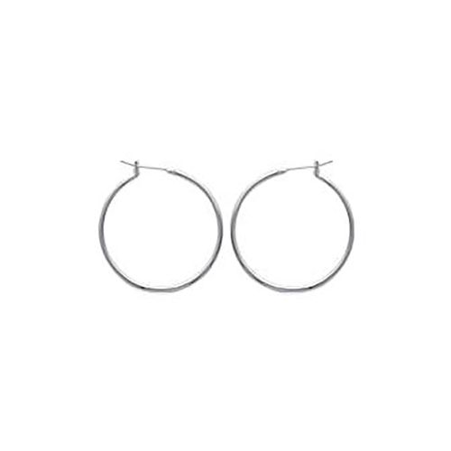 Boucle D'oreilles Brillaxis Créoles Argents 30 Mm Fil Rond 1.5 Mm