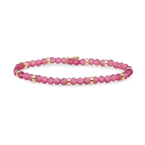 Bracelet Sparkling Jewels Roundel Interstellar Doré Quartz Fuchsia