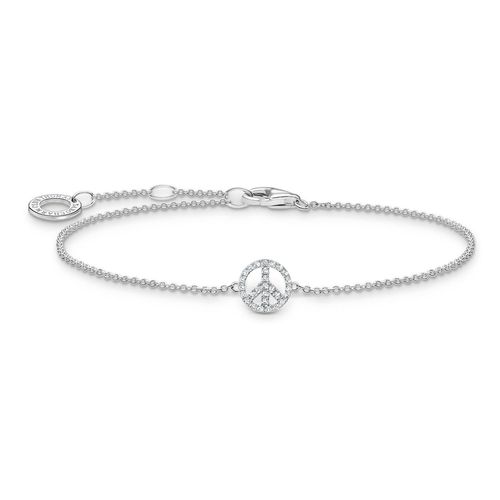 Bracelet Thomas Sabo Argent Symbole Peace Empierré