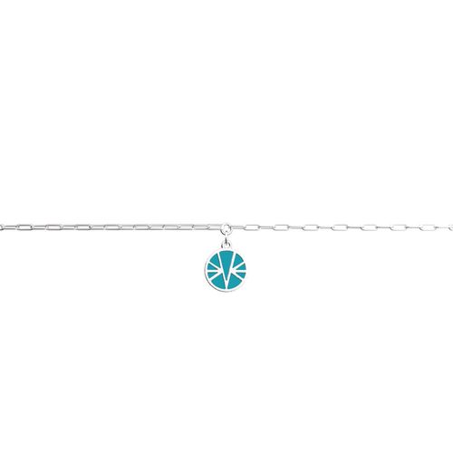 Bracelet Les Cadettes Ibiza Pampille Laque Turquoise