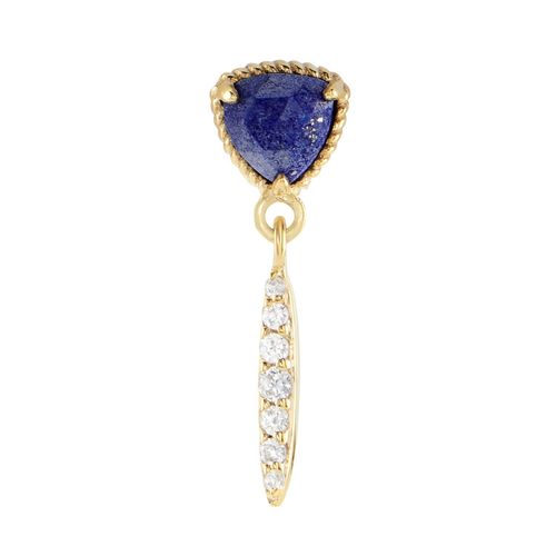 Boucle D'oreille Individuelle Agatha Mix Et Match Dor Ée Lapis Lazuli