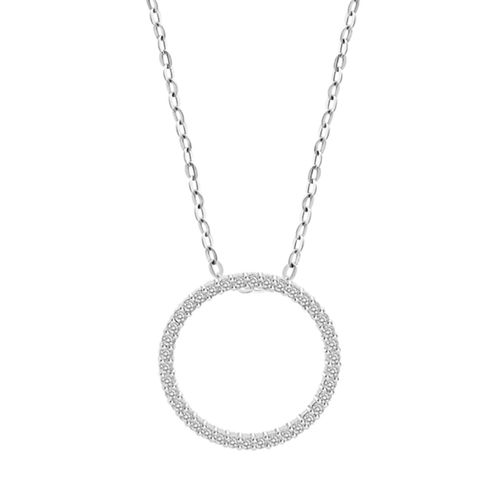 Collier Lotus Silver Cercle Oxydes