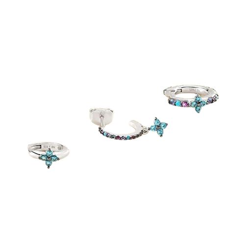 Set De 3 Piercings Agatha Beloved Multicolore