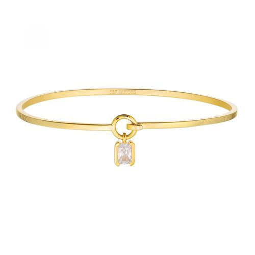 Bracelet Sif Jakobs Roccanova Argent Plaqué Or Pampille En Oxyd Ed E Zirconium
