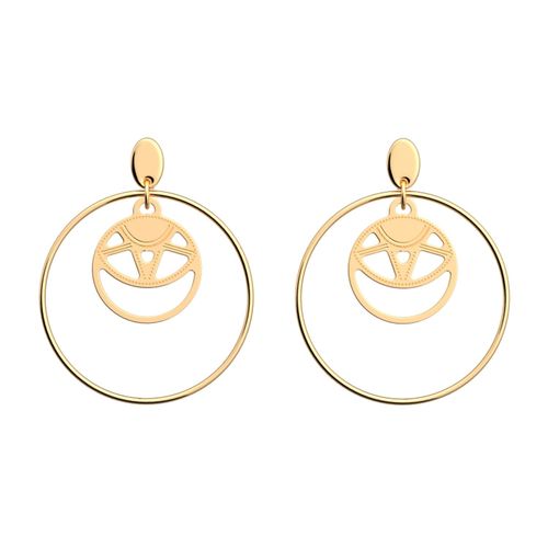Boucles D'oreilles Les Georgettes Soleil Dorées 16/32mm