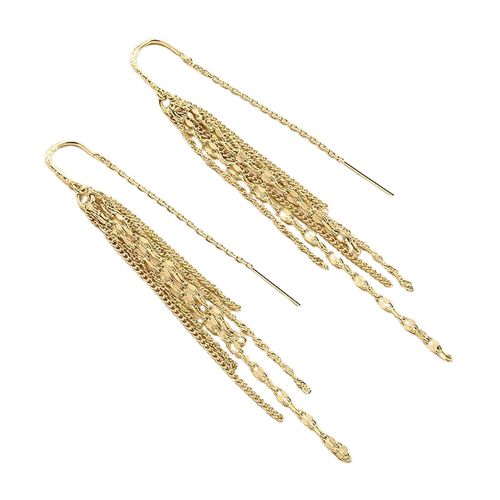 Boucles D'oreilles Pendantes Agatha Métal Doré Collection Nebet