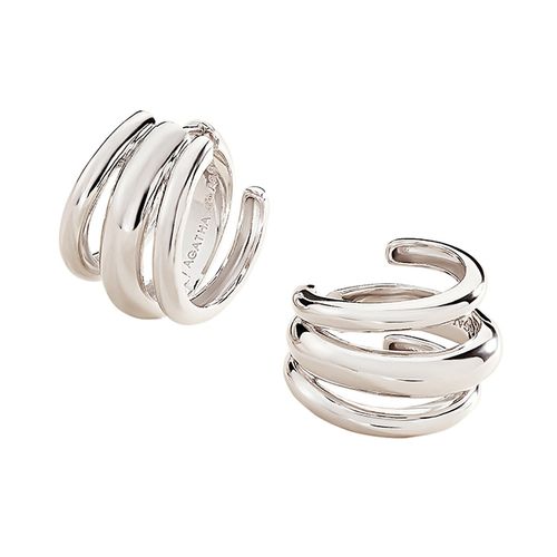 Boucles D'oreilles Créoles Agatha Trijonc Argent
