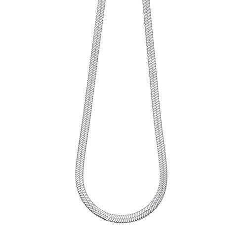 Collier Lotus Style Maille Miroir Acier