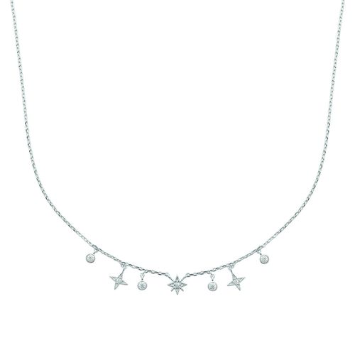 Collier Brillaxis Argent Étoiles Oxydes