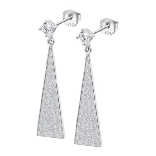 Boucles D'oreilles Lotus Silver Pyramide Oxyde