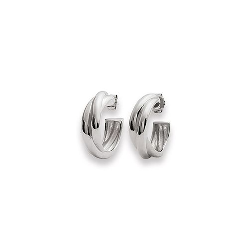 Créoles Brillaxis Argent Rhodié 3 Brins 22mm