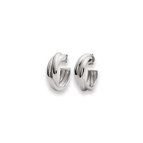 Créoles Brillaxis Argent Rhodié 3 Brins 22mm