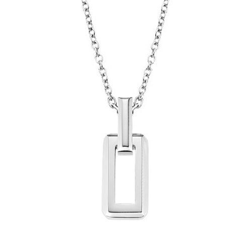 Collier Lotus Style Géométrique Acier