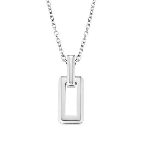 Collier Lotus Style Géométrique Acier