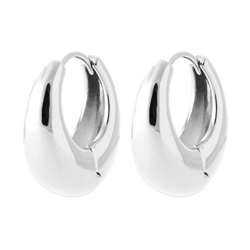 Créoles Brillaxis Argent Rhodié 17mm Large