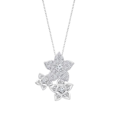 Collier Lotus Silver Fleurs