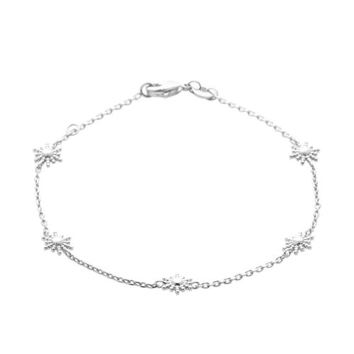 Bracelet Brillaxis Argent Rhodié Soleil