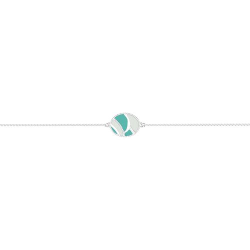 Bracelet Les Cadettes Chaine Tigre Laque Verte/Grise