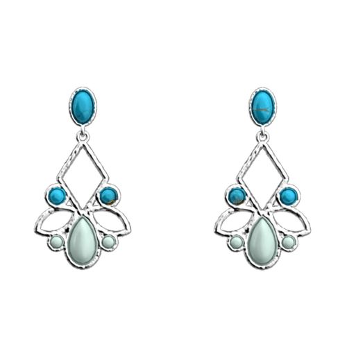 Boucles D'oreilles Pendantes Les Georgettes Collection Rosace 16 Mm Argentée