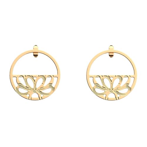 Boucles D'oreilles Pendantes Les Georgettes Flora 30 Mm Dorées