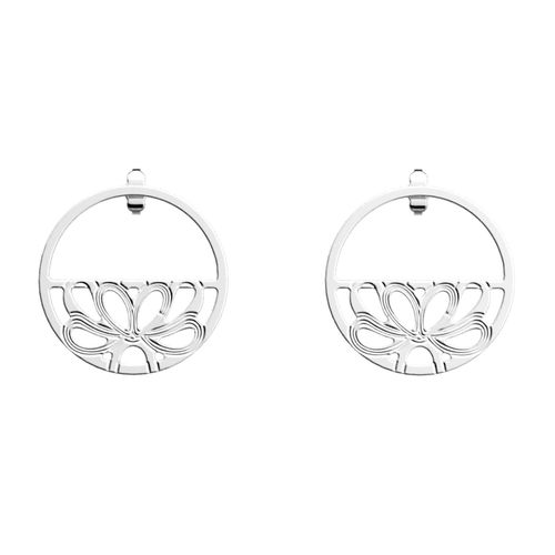Boucles D'oreilles Pendantes Les Georgettes Flora 30 Mm Argentées