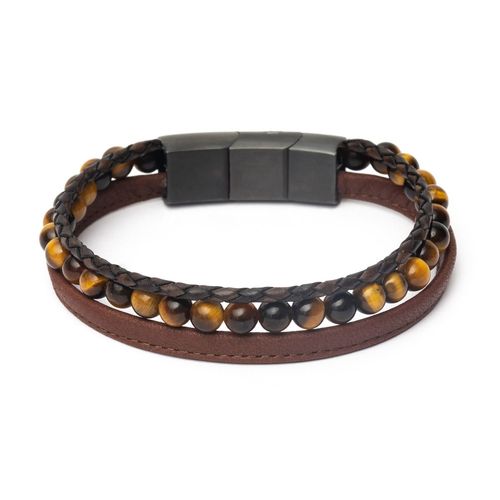 Bracelet Gemini Triple Brown Oeil De Tigre
