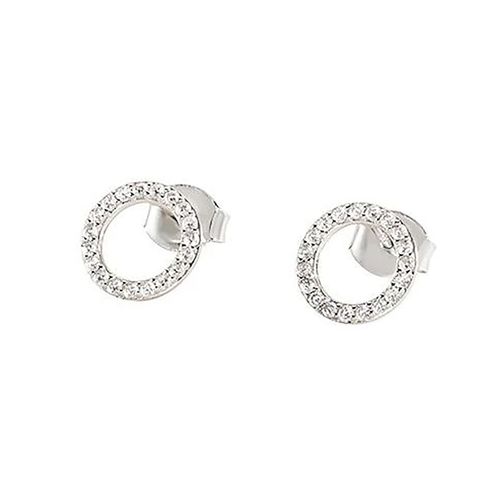 Boucles D'oreilles Agatha Rondou Cercles Évidés Empierrés