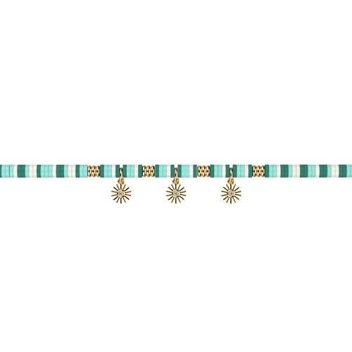 Bracelet Les Cadettes Baya Perles Bleues/Vertes