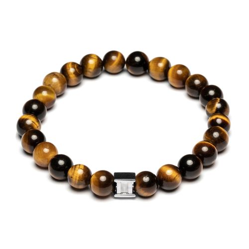 Bracelet Homme Gemini Perles Oeil De Tigre 8 Mm