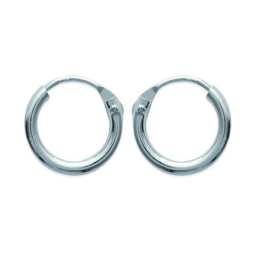 Créoles Brillaxis En Argent Rhodié 10mm