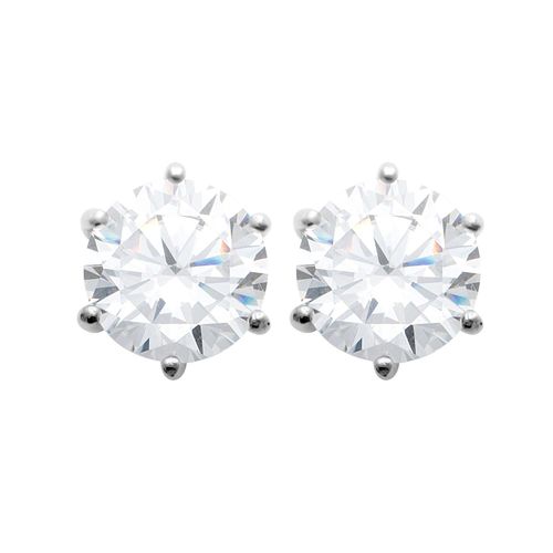 Boucles D'oreilles Brillaxis Argent Rhodié Oxydes