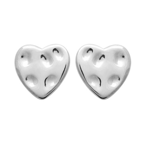 Boucles D'oreilles Puces Coeur Brillaxis